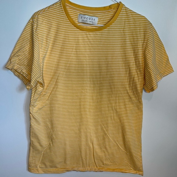 ZIPCODE Short Sleeve Shirt Stripe Large - Picture 1 of 2